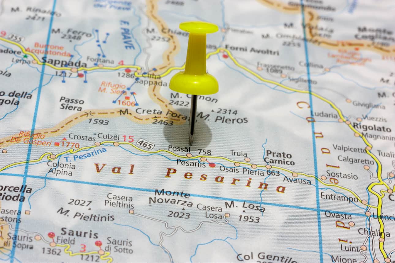 Val Pesarina mappa